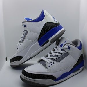 Men's Air Jordan 3 Retro White/Racer Blue-Black CT8532-145 Size 13